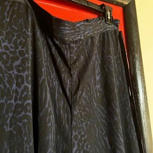 NWT  Gigi Parker wide legs palazzo pant Blended Leopard Eclipse